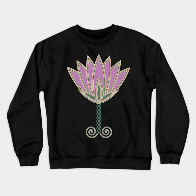 Egyptian Lotus Symbol Crewneck Sweatshirt by Wareham Spirals